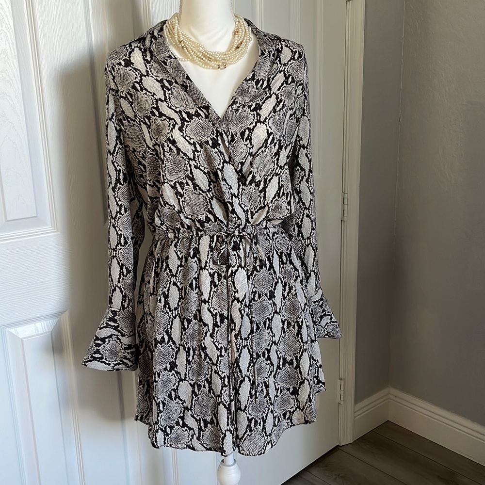 A.L.C Isobel python print silk shirt dress - 2